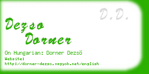 dezso dorner business card