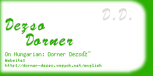 dezso dorner business card